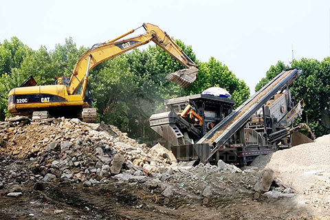 建筑垃圾移動破碎站 建筑垃圾移動破碎站