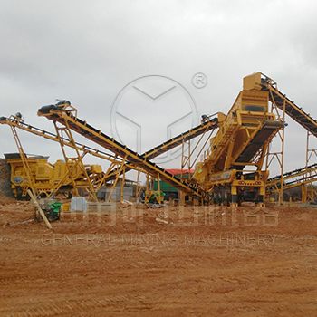 河南南陽(yáng)時(shí)產(chǎn)100方河卵石移動(dòng)破碎生產(chǎn)線(xiàn)