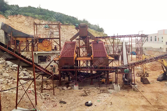 陜西花崗巖時(shí)產(chǎn)400噸混凝土用料生產(chǎn)線
